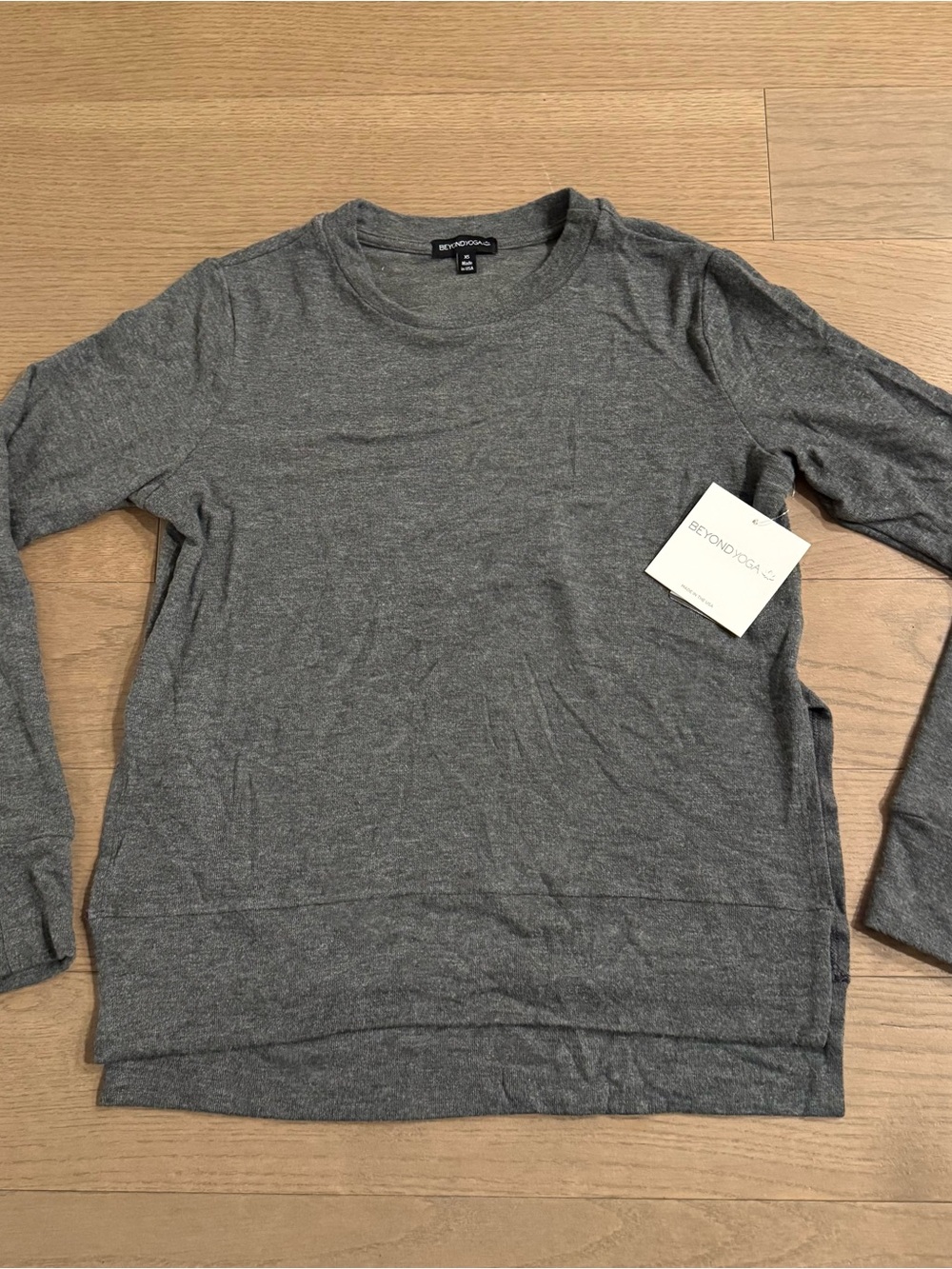 NWT Beyond Yoga Gray Light Sweatshirt